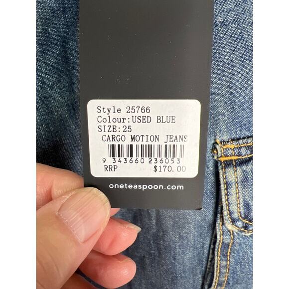 One Teaspoon Cargo Motion Jeans in Used Blue Size 25 NWT - Picture 5 of 10